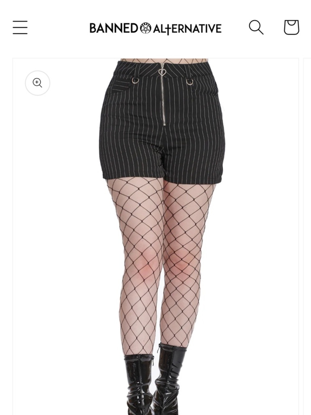 Banned Alternative Apparel pinstripe shorts